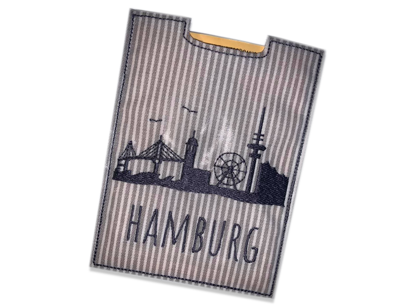 Impfpasshülle Hamburg- ITH-Stickdatei